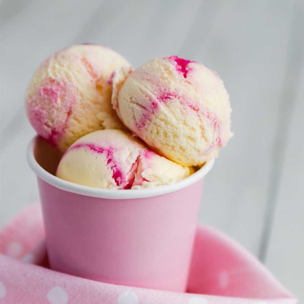 Summertime Raspberry Ripple Ice Cream