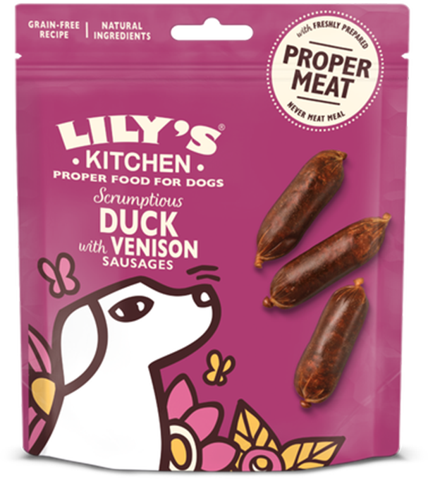 Lily's Kitchen Dog Duck and Venison Sausages BTO