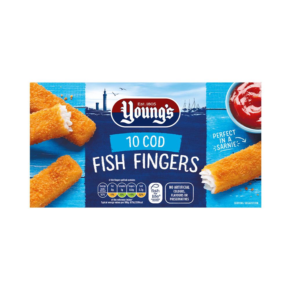 Young's 10 Cod Fish Fingers £3.50PM