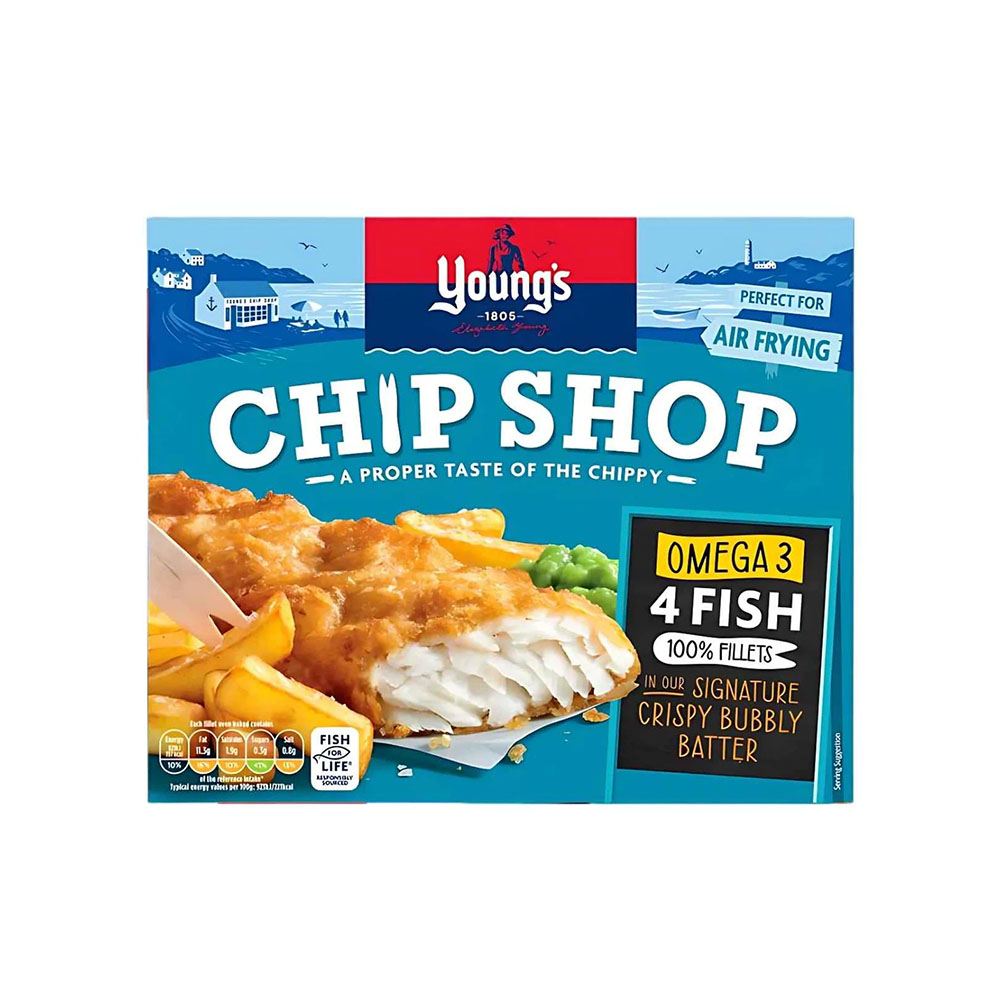 Young's Chip Shop 4 Omega 3 Fish Fillets PM £4.79