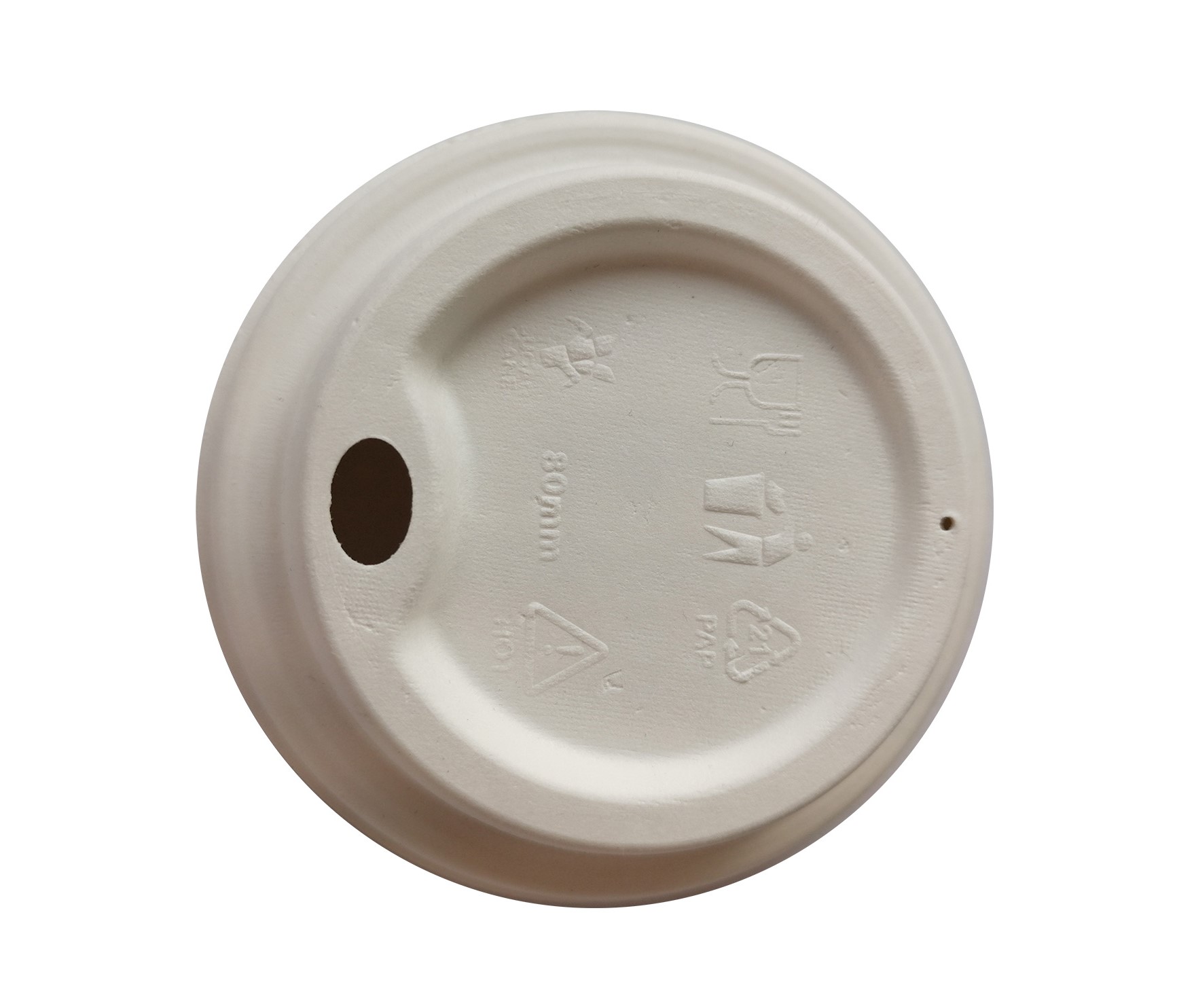 Bagasse Lid for 8oz Cups