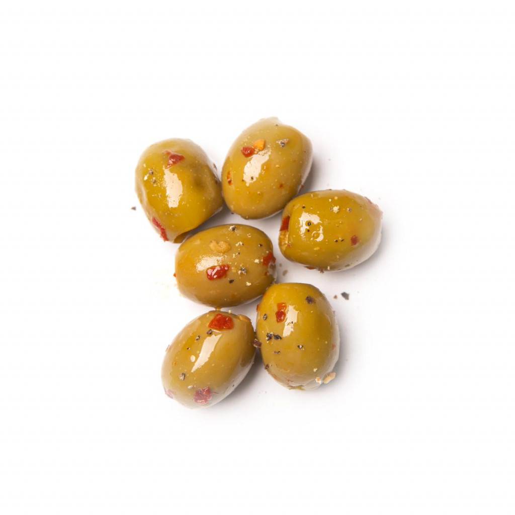 Filberts Chilli & Black Pepper Olives