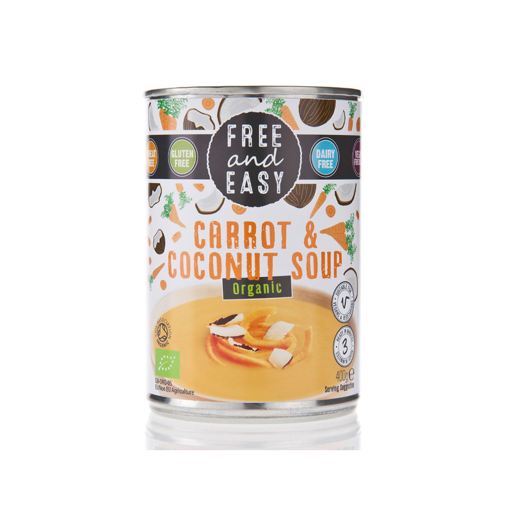 Free & Easy Organic Carrot & Coconut Soup