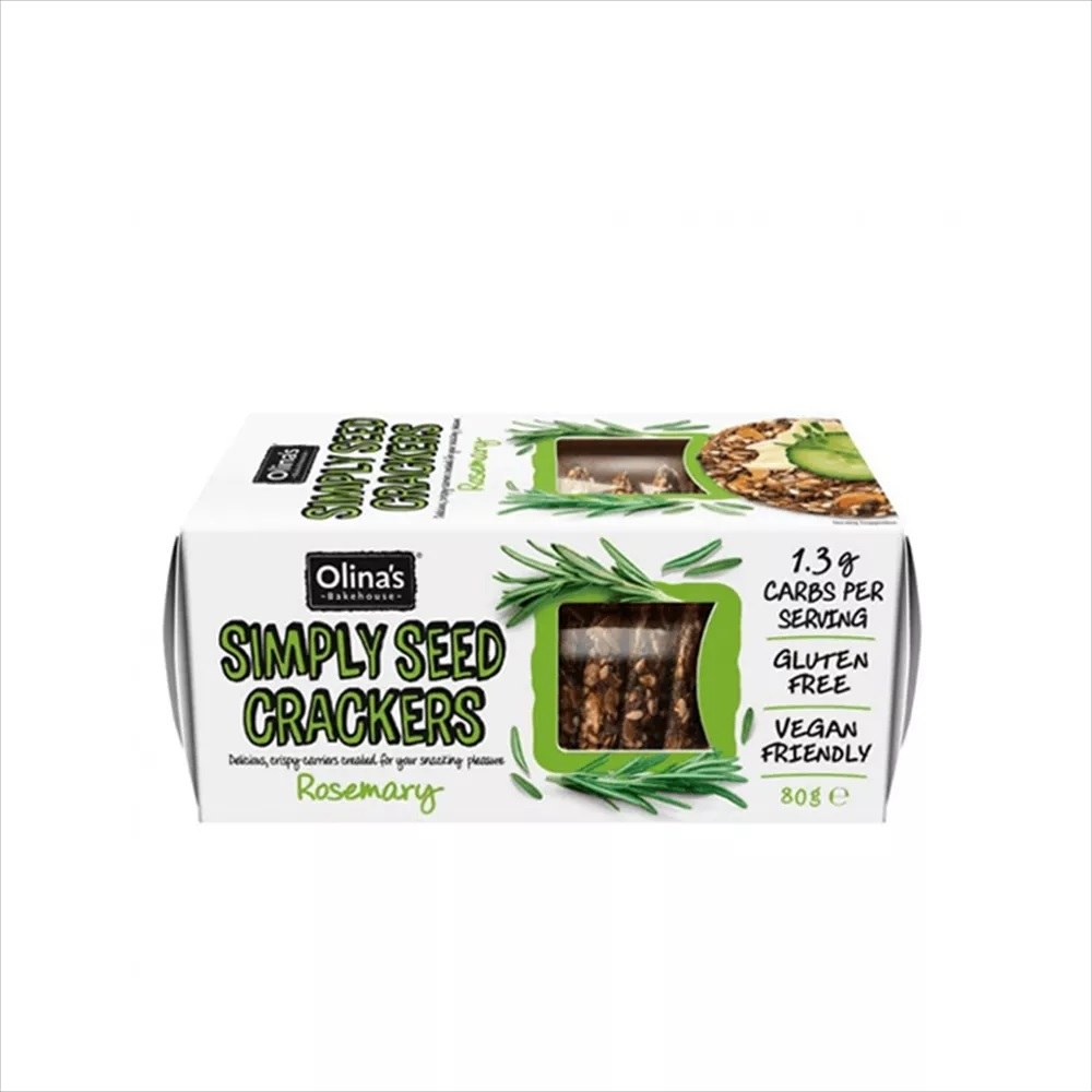 Olina's Simply Seed Crackers Rosemary