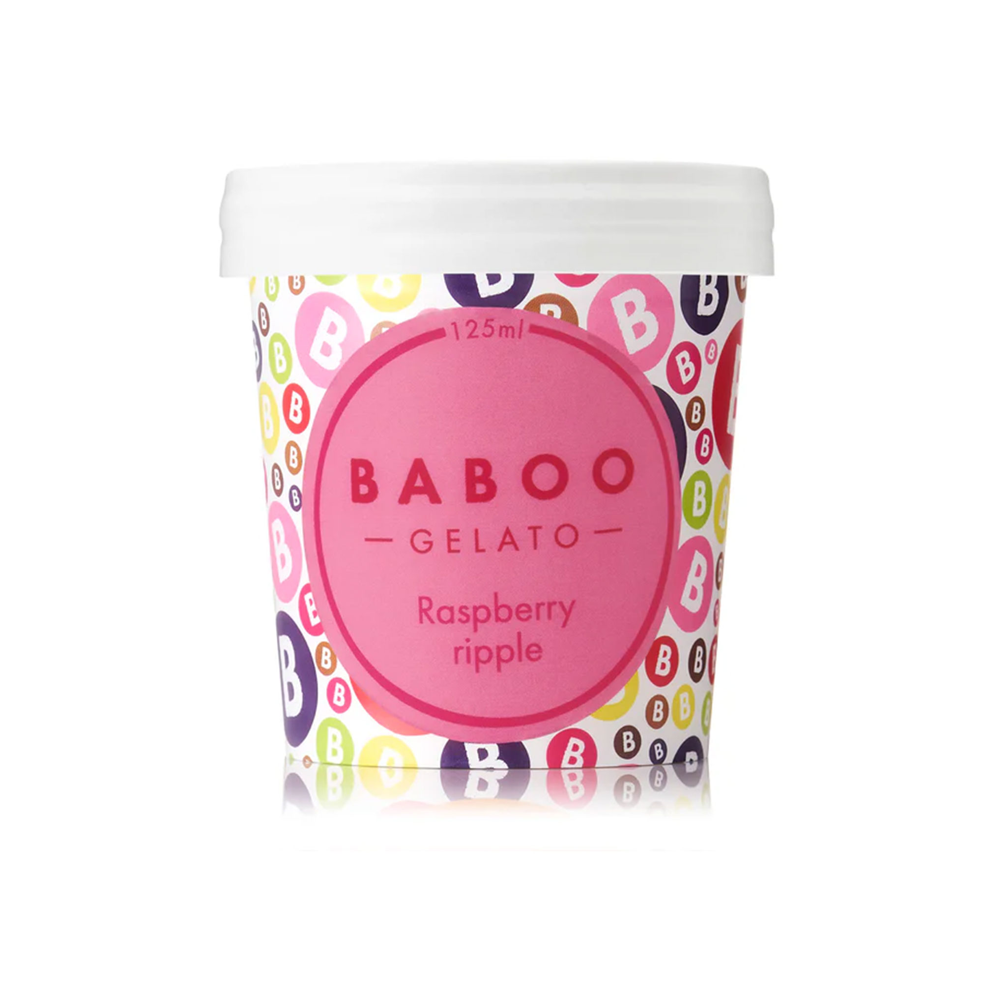 Baboo Raspberry Ripple Gelato Mini Tub