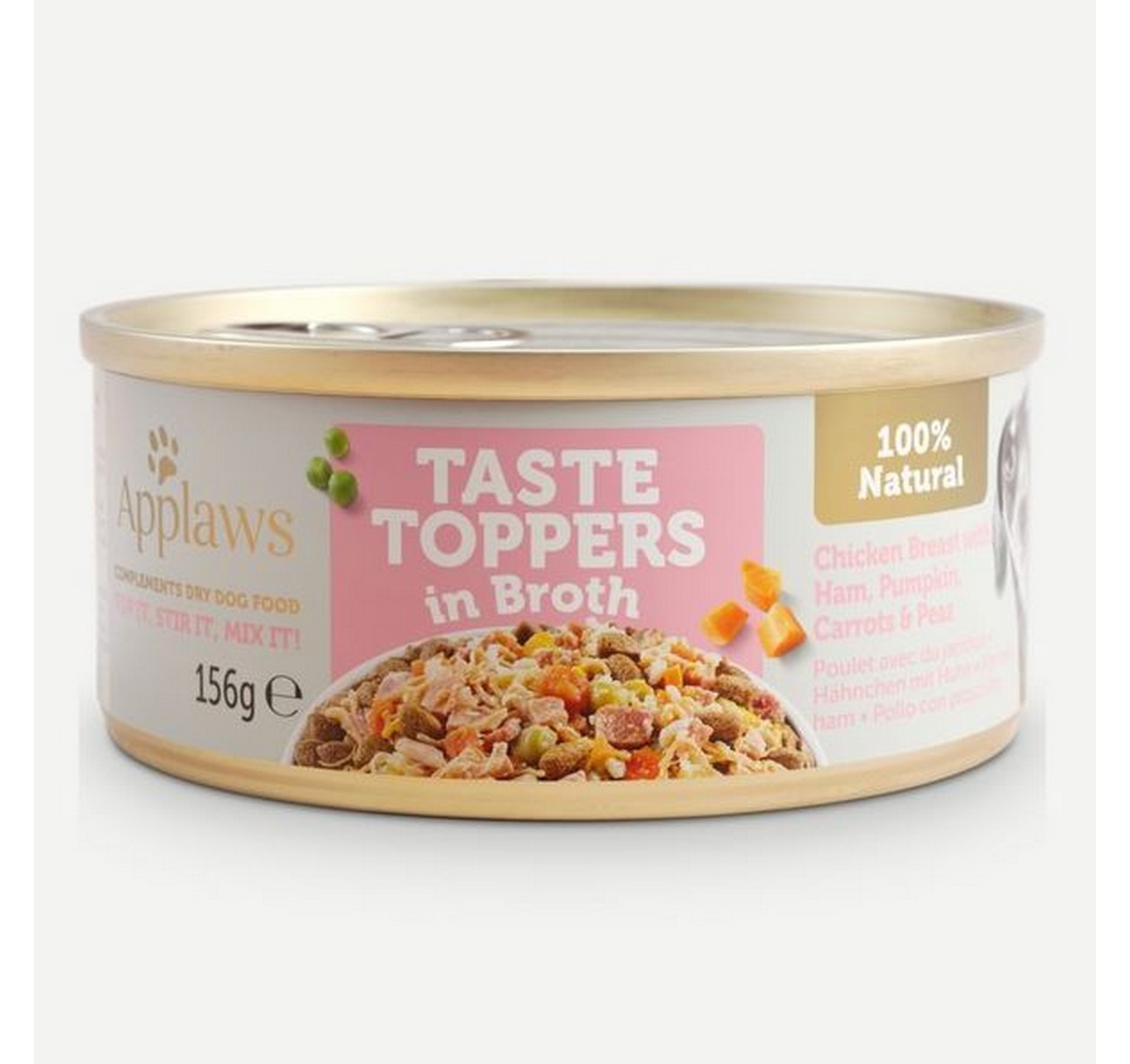 Applaws Dog Tin Taste Toppers Chicken. Ham & Veg Broth