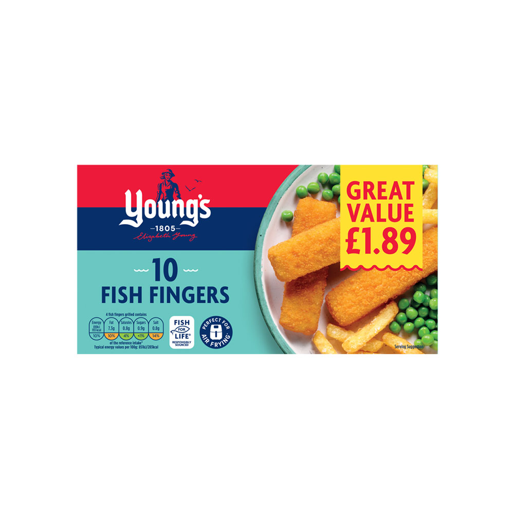 Youngs 10 Fish Fingers PM £1.89