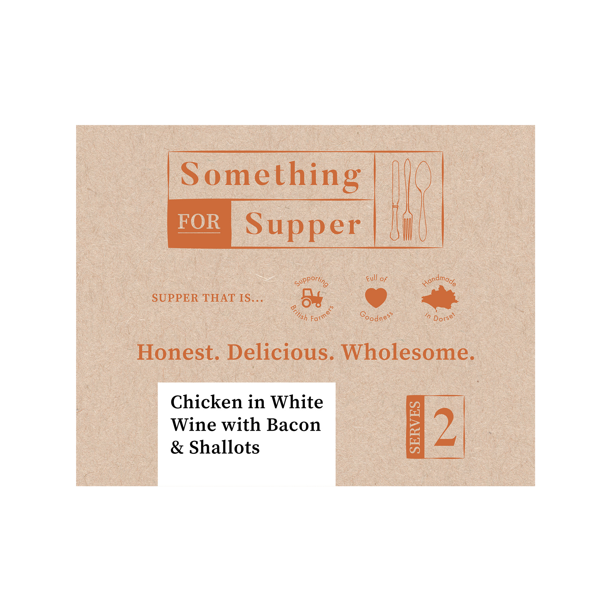 Chicken in White Wine with Bacon & Shallots Serves 2
