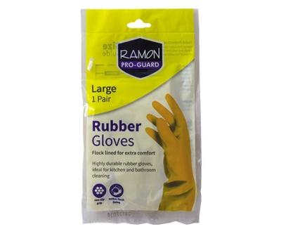 Large Yellow Rubber Gloves Pair