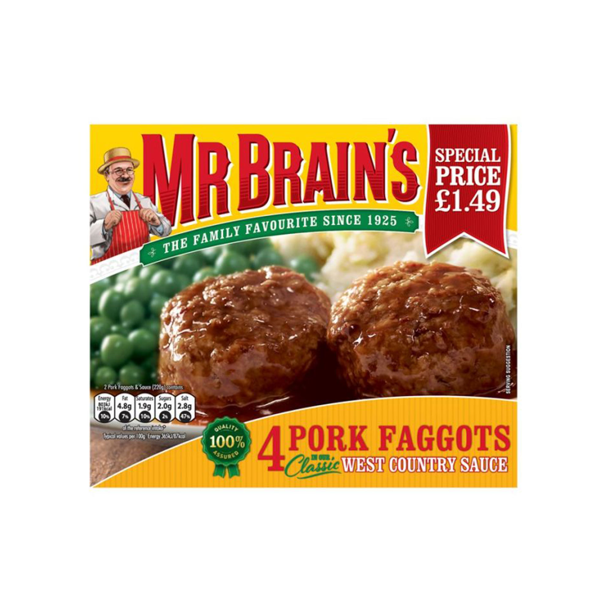 Mr Brain's Faggots 4's PM £1.49