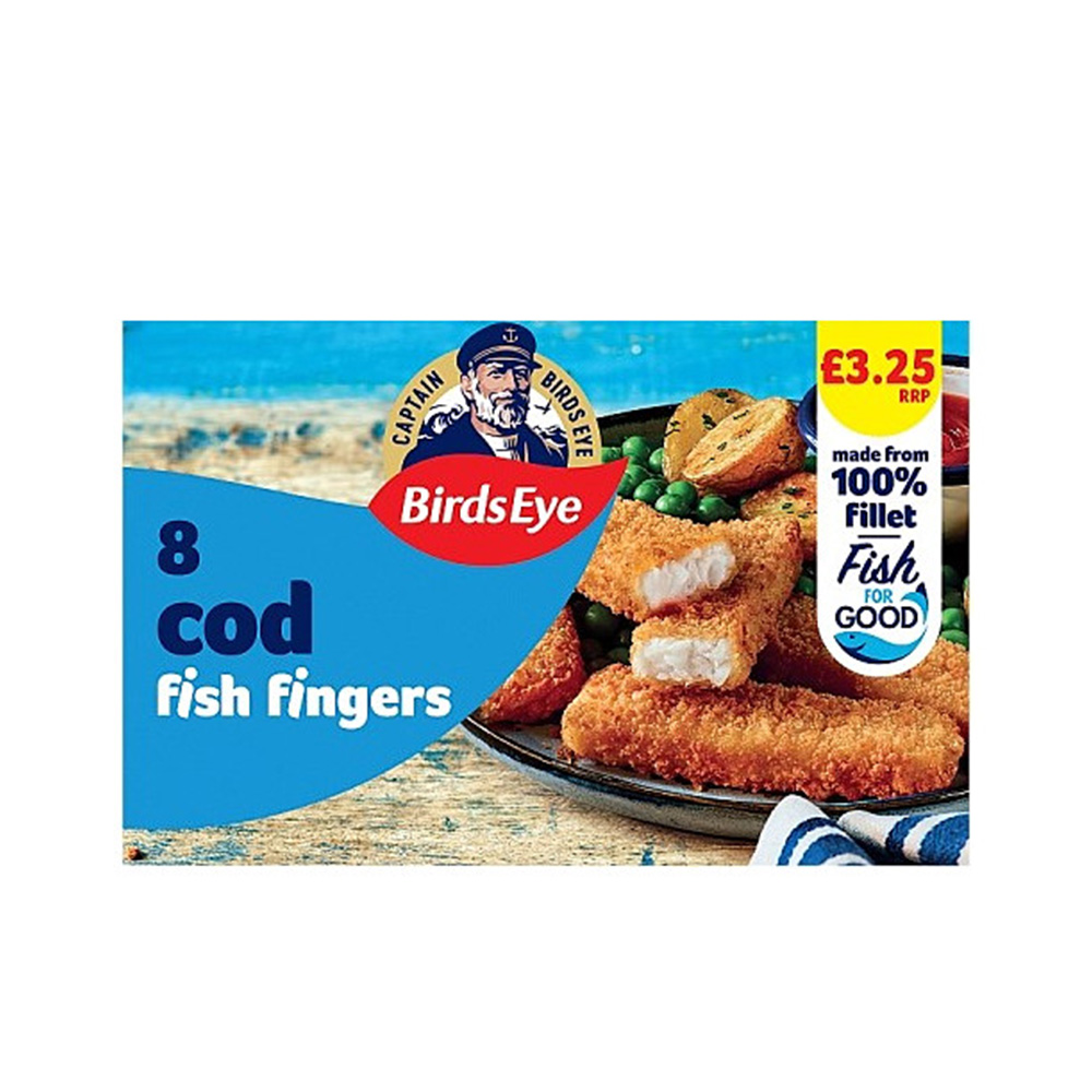 Birds Eye 8 Cod Fingers PM £3.25