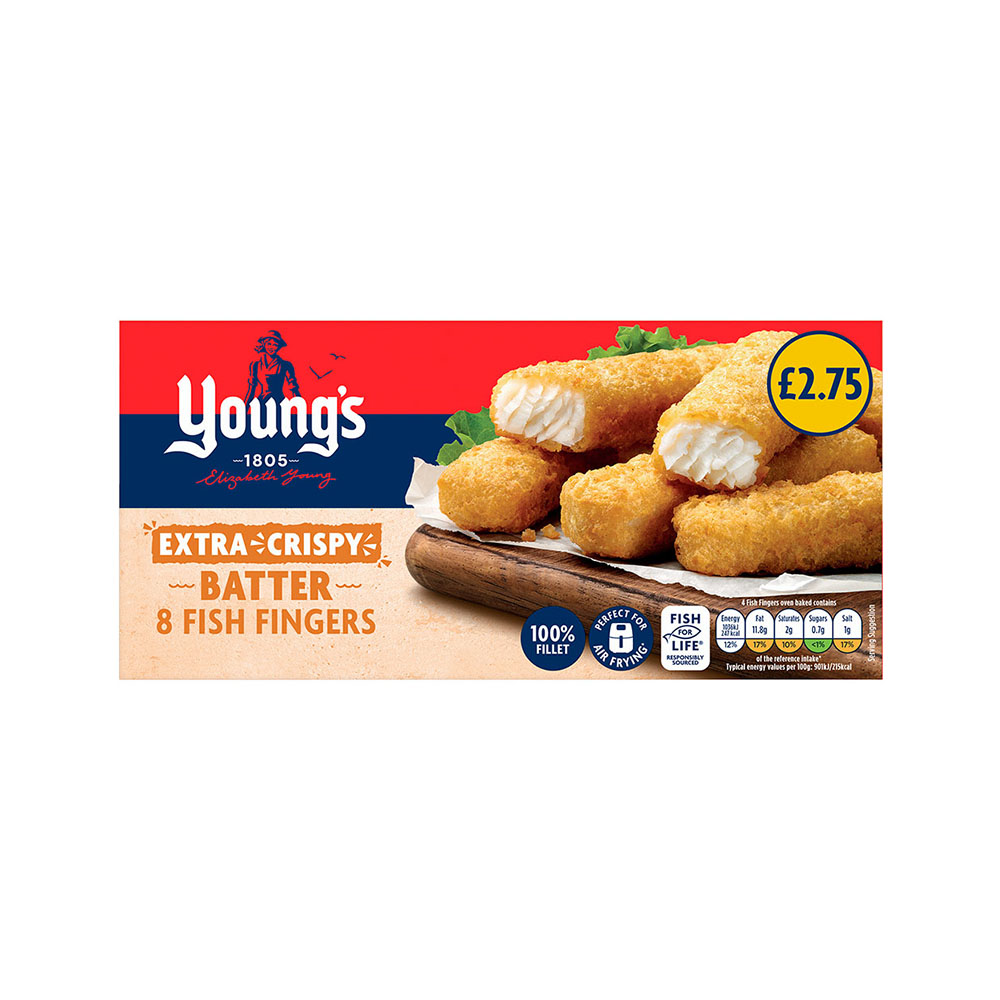 Young's 8 Crispy Fish Fingers PM £2.75