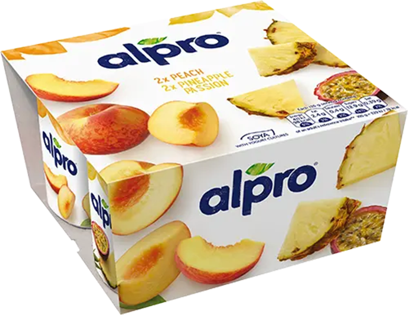 Alpro Soya Yofu Yellow Fruit Mix Peach and Exotic