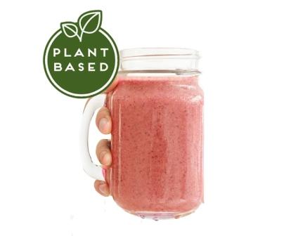 Cheeky Moo Vegan Strawberry and Peach Shake