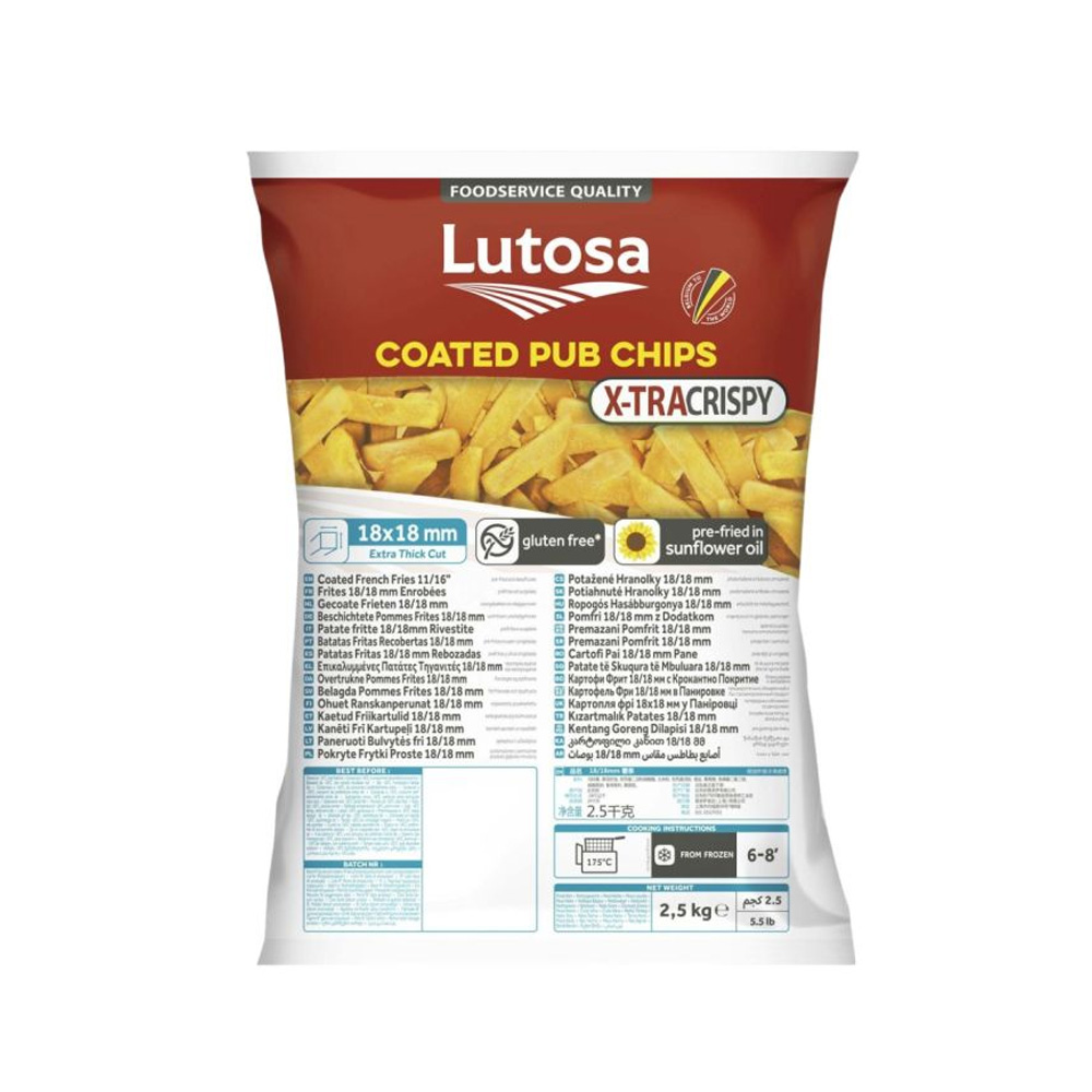Lutosa Coated Ultra Crunchy Skin On 18mm Chips