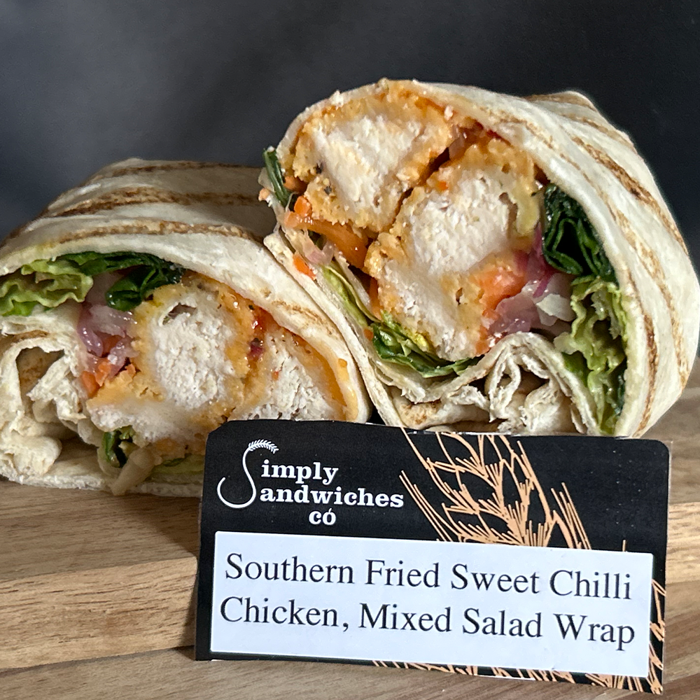 Southern Fried Sweet Chilli Chicken, Mixed Salad Wrap
