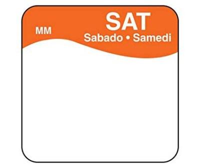 Day of the Week Removable Label - Saturday