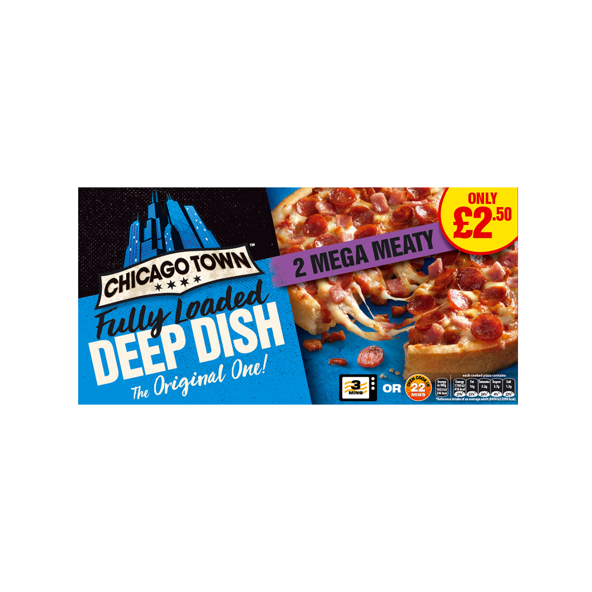 Chicago Town 2 Deep Dish Mega Meaty PM £2.50