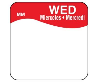 Day of the Week Removable Label - Wednesday