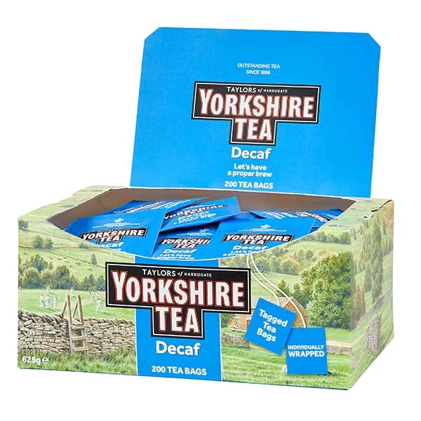 Yorkshire Tea Decaf Tagged & Enveloped