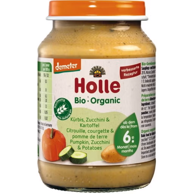 Holle Organic Jar Pumpkin Zucchini and Potatoes