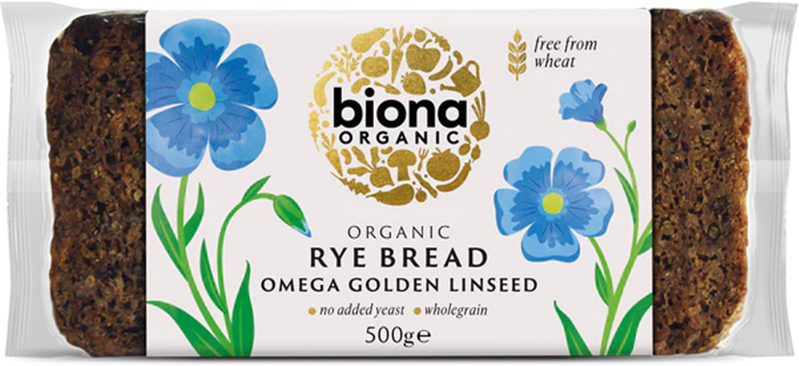 Biona Organic Rye Omega 3 Golden Linseed Bread