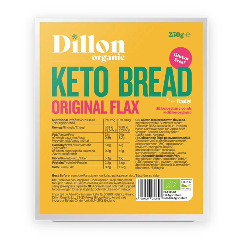 Dillon Organic Original Flax Keto Bread