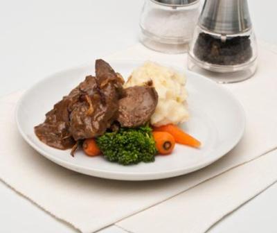 Authentic Lambs Liver in Onion Gravy
