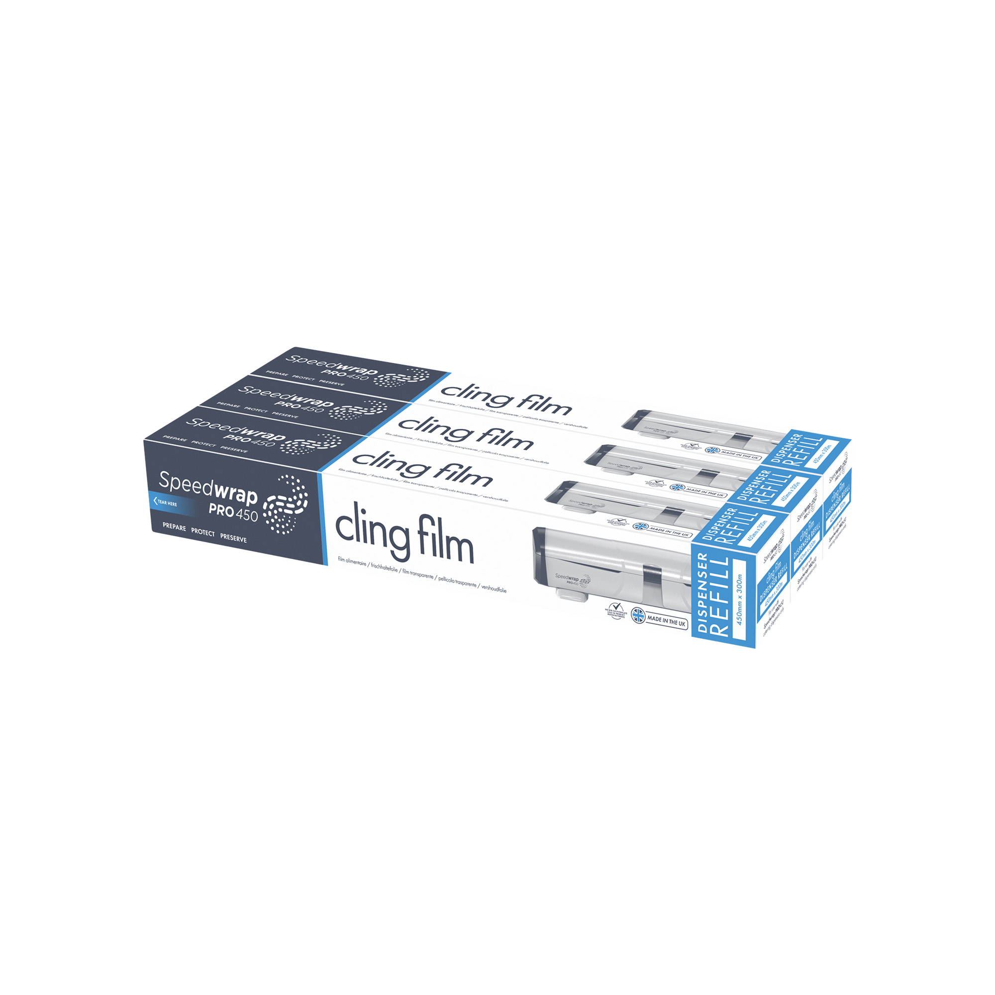Speedwrap Pro Cling Film Refill Rolls 450mm